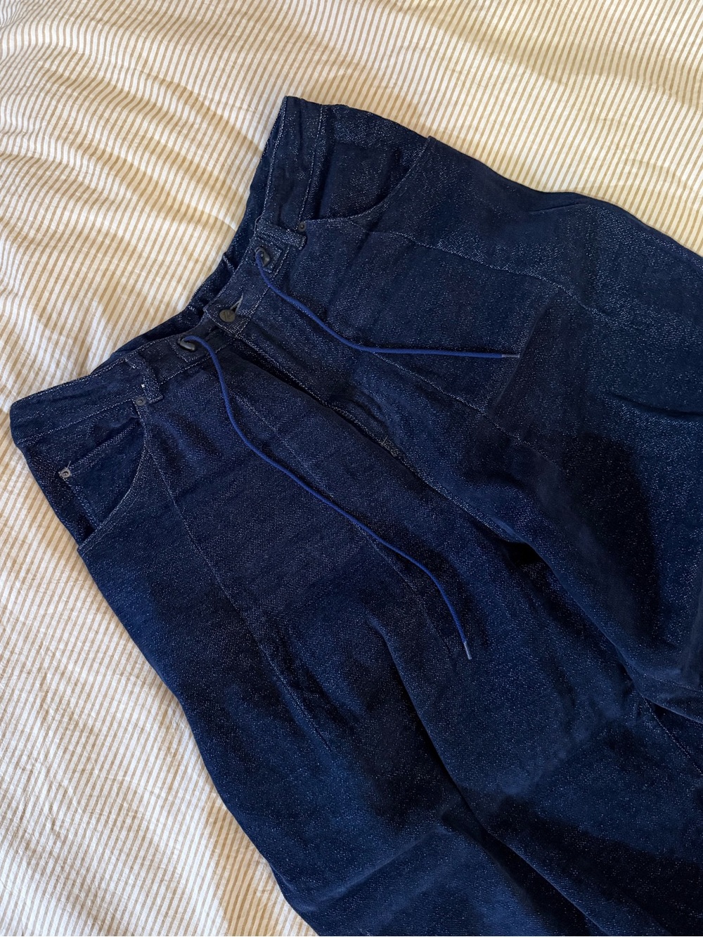 Needles Navy Wide-Leg Pants - Picture 2 of 3